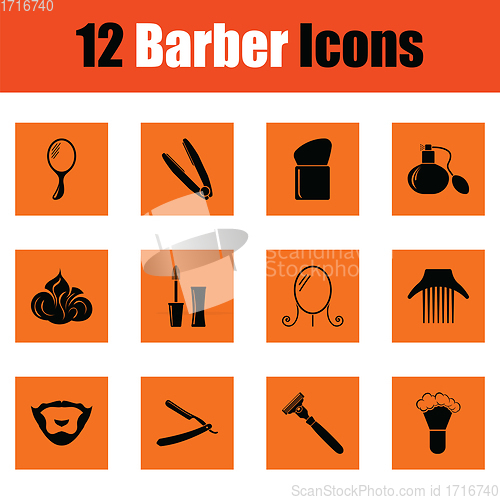 Image of Barber icon set