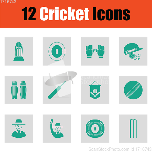 Image of Cricket icon set