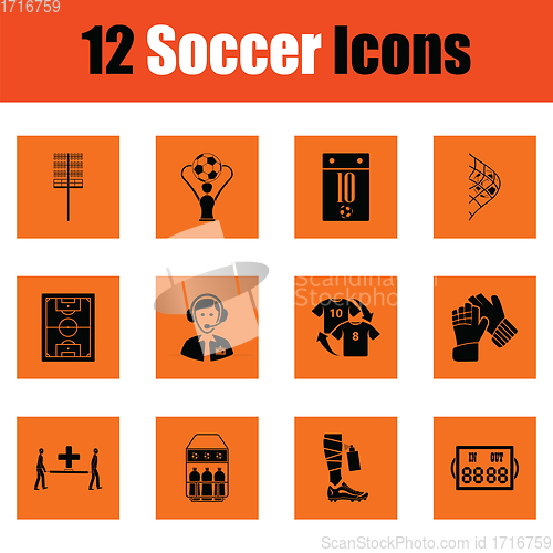 Image of Set of soccer icons