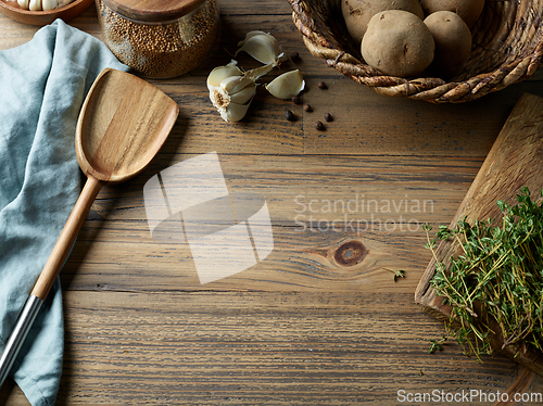 Image of rustic kitchen table top