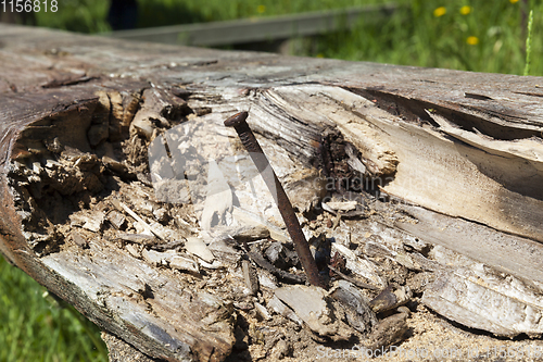 Image of rusty metallic nail