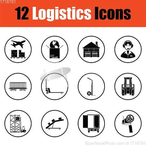 Image of Logistics icon set