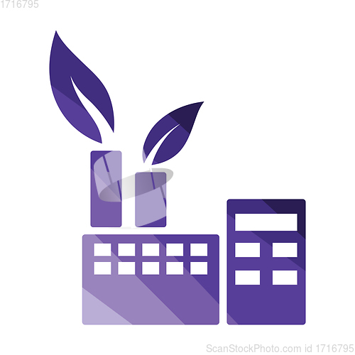 Image of Ecological industrial plant icon