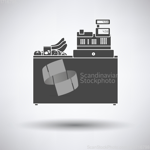 Image of Supermarket store counter desk icon