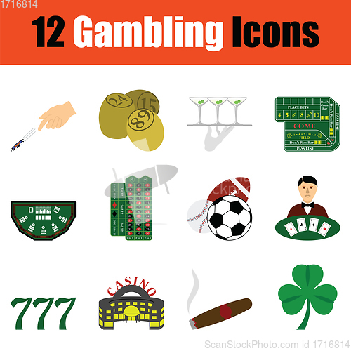 Image of Gambling icon set