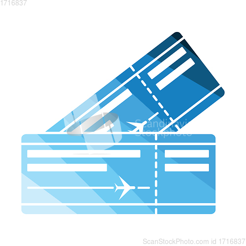 Image of Two airplane tickets icon