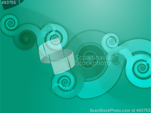 Image of Abstract swirly floral grunge illustration