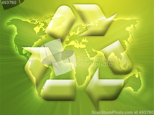 Image of Recycling eco symbol