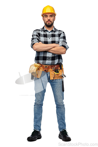 Image of male worker or builder with crossed arms