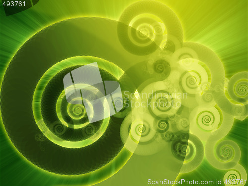 Image of Abstract swirly floral grunge illustration