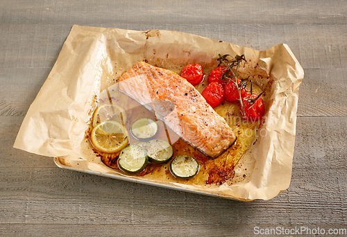 Image of roasted salmon filet