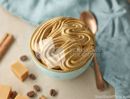 Image of whipped caramel and coffee cream dessert