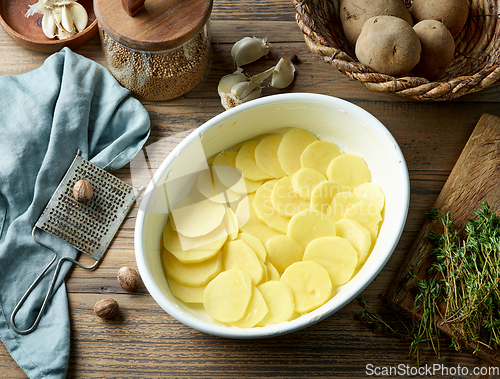 Image of process of making potato gratin