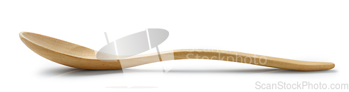 Image of new wooden empty spoon