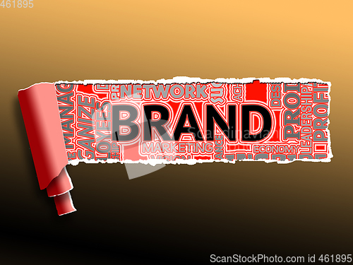 Image of Brand Word Indicates Company Identity 3d Illustration
