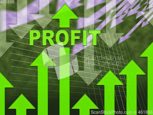 Image of Profit Graph Shows Growth Earning And Income