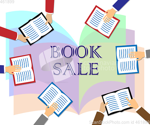 Image of Book Sale Shows Books Discounts And Offers