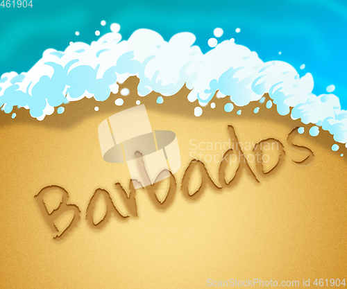 Image of Barbados Holiday Shows Caribbean Vacation 3d Illustration