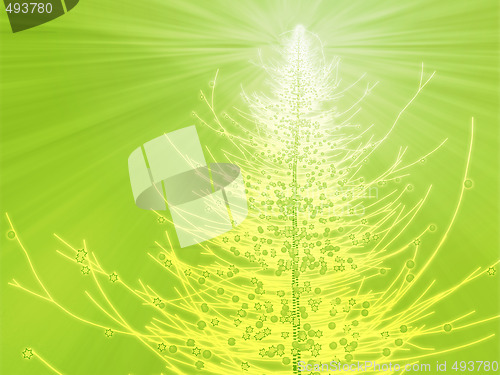 Image of Sparkly christmas tree illustration