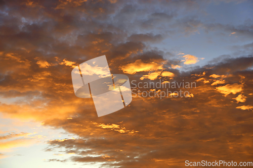 Image of Fiery orange sunrise sky