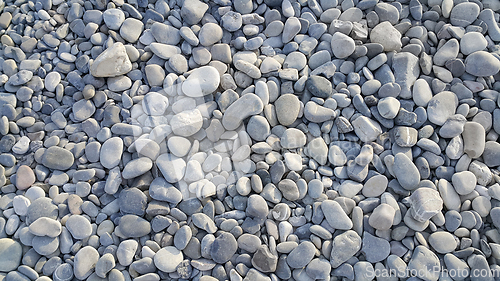 Image of Nature background from gray sea pebbles