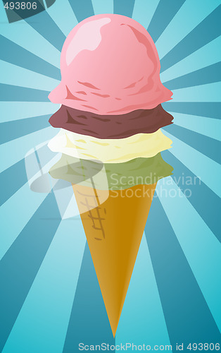 Image of Ice cream cone illustration