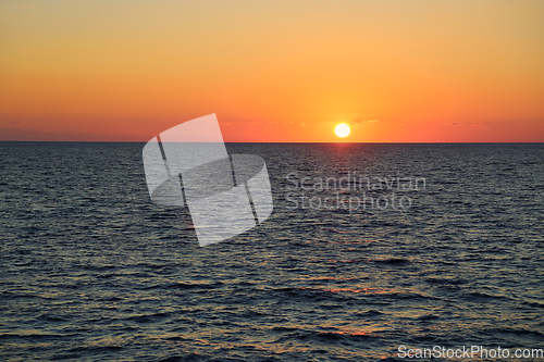 Image of Beautiful sunset on the sea