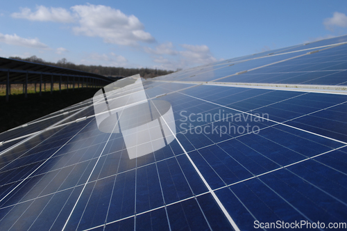 Image of Rows of solar panels