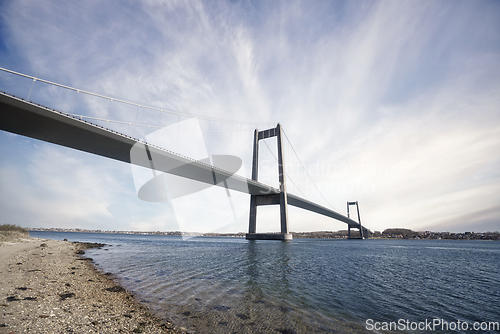 Image of Long bridg linking two citites in Denmark