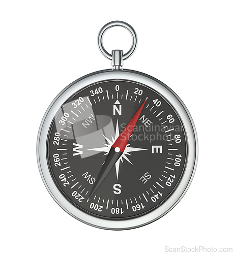 Image of Modern silver compass