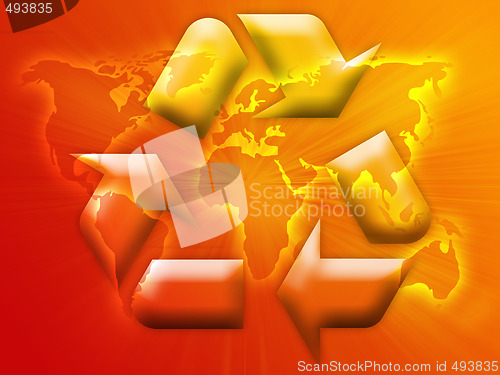 Image of Recycling eco symbol