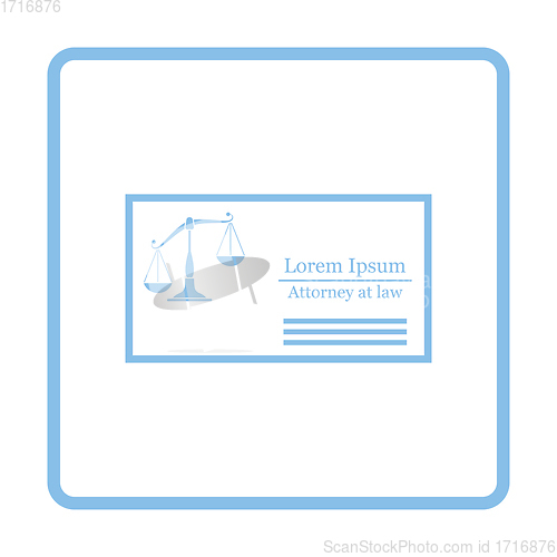 Image of Lawyer business card icon