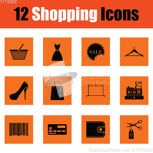 Image of Shopping icon set