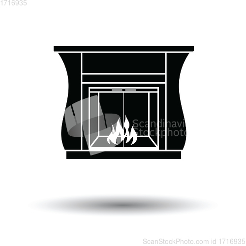 Image of Fireplace with doors icon