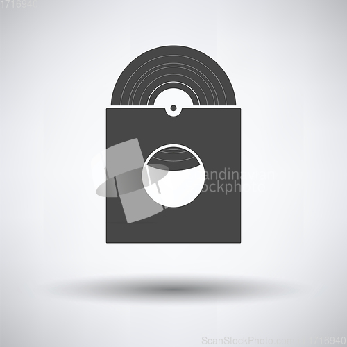 Image of Vinyl record in envelope icon