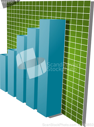 Image of Financial barchart illustration