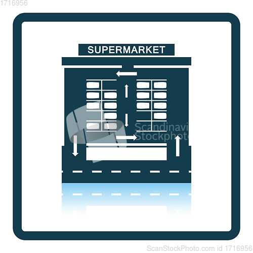 Image of Supermarket parking square icon