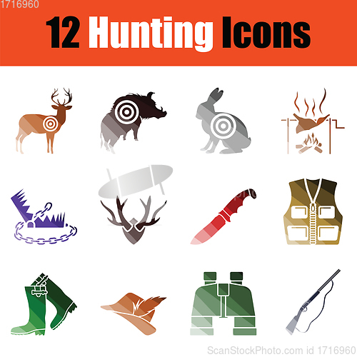 Image of Hunting icon set