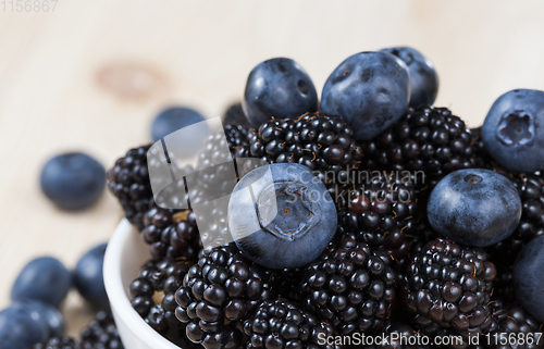 Image of blueberries and blackberries