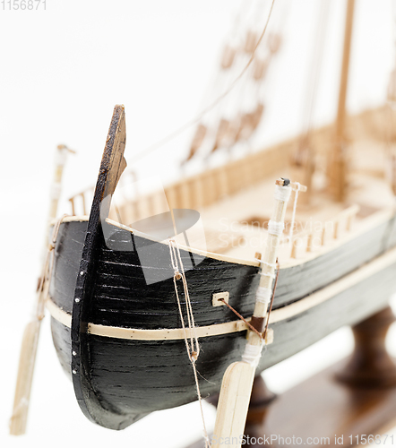 Image of details of a small ship