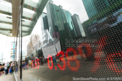 Image of Display of Stock market quotes 