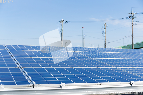 Image of Solar panel on roof top