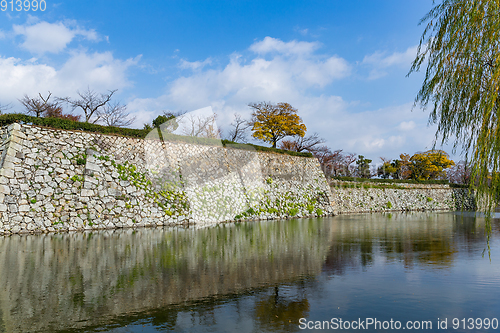 Image of Traditional Himeji castle with blue sky