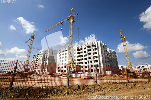 Image of construction of the building