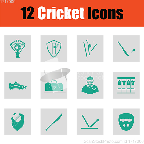 Image of Cricket icon set