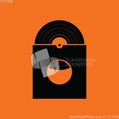 Image of Vinyl record in envelope icon