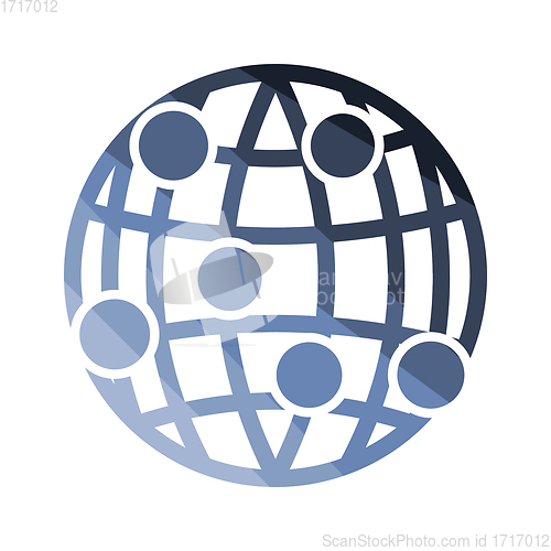 Image of Globe connection point icon