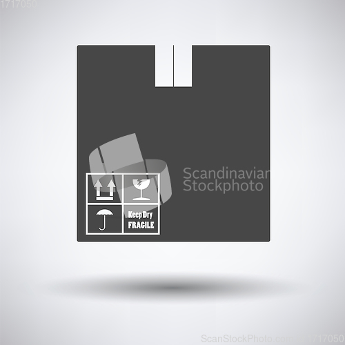 Image of Cardboard package box icon