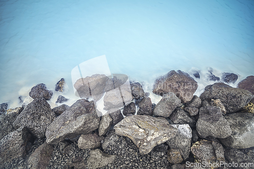 Image of Lava rocks by the Blue Lagoon in Iceland