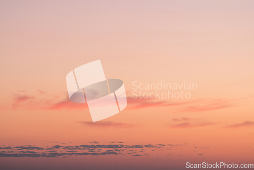 Image of Sunset sky with soft clouds